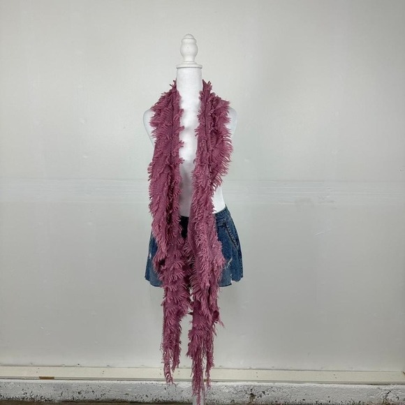 Y2k purple fuzzy fluffy scarf - Picture 4 of 6